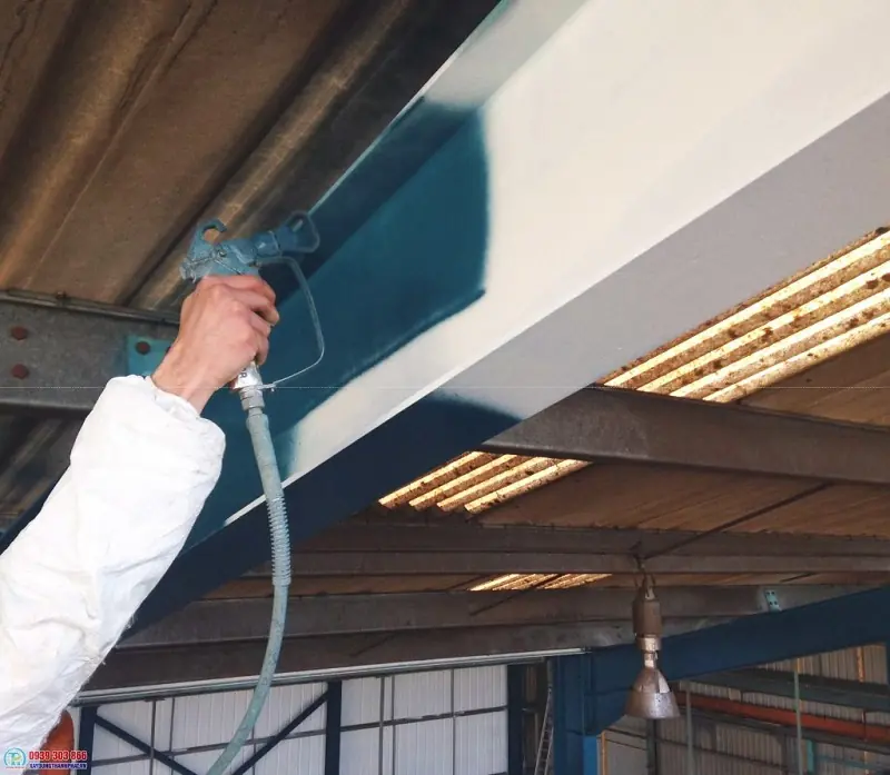 thi c&ocirc;ng sơn epoxy cho kim loại