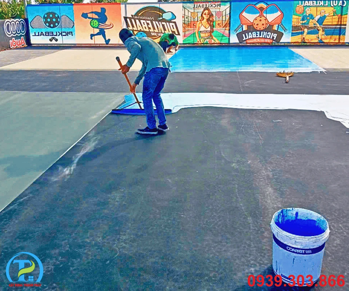 Quy trình sơn Nova Sports sân Pickleball