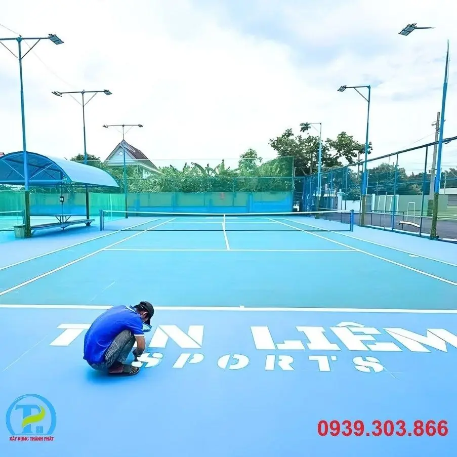 qu&aacute; tr&igrave;nh cải tạo s&acirc;n tennis th&agrave;nh s&acirc;n pickleball