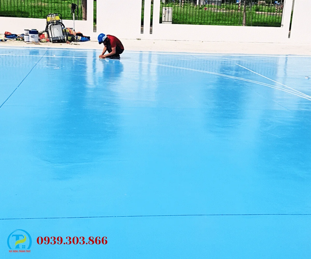 đo dạc đường line k&iacute;ch thước s&acirc;n b&oacute;ng rổ