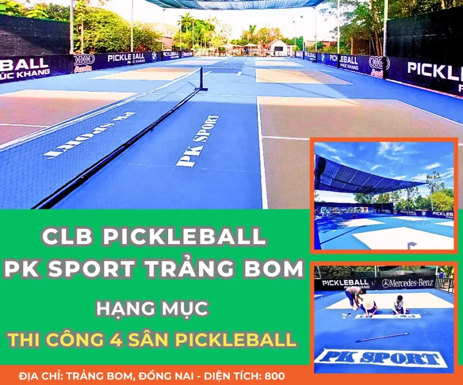 thi c&ocirc;ng s&acirc;n Pickleball Đồng Nai