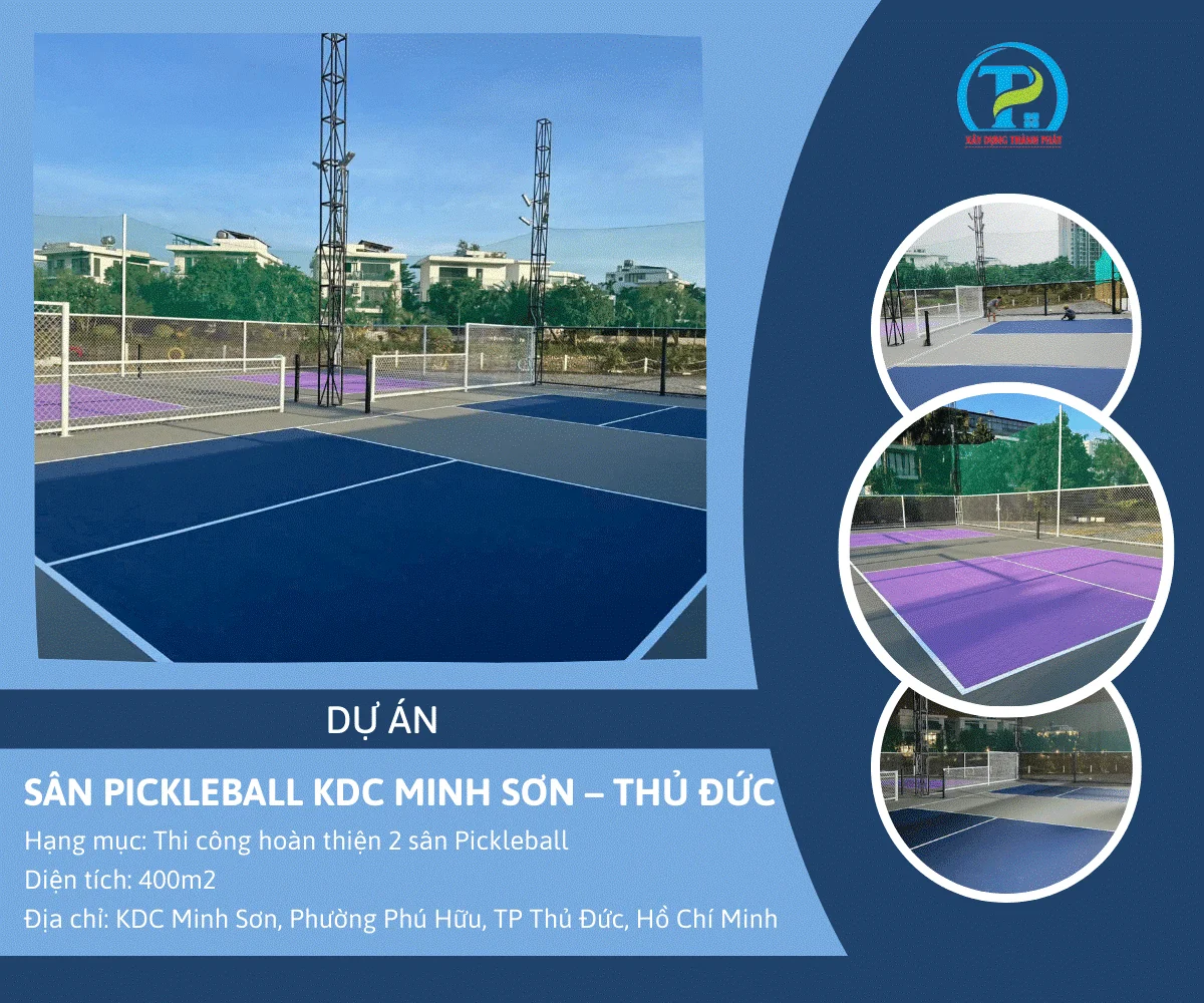 sơn epoxy s&acirc;n pickleball kdc minh sơn