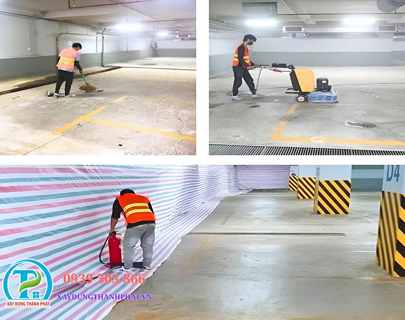 Xử l&yacute; nền b&ecirc; t&ocirc;ng bị dầu nhớt với giải ph&aacute;p ph&ugrave; hợp từng hiện trạng bề mặt.